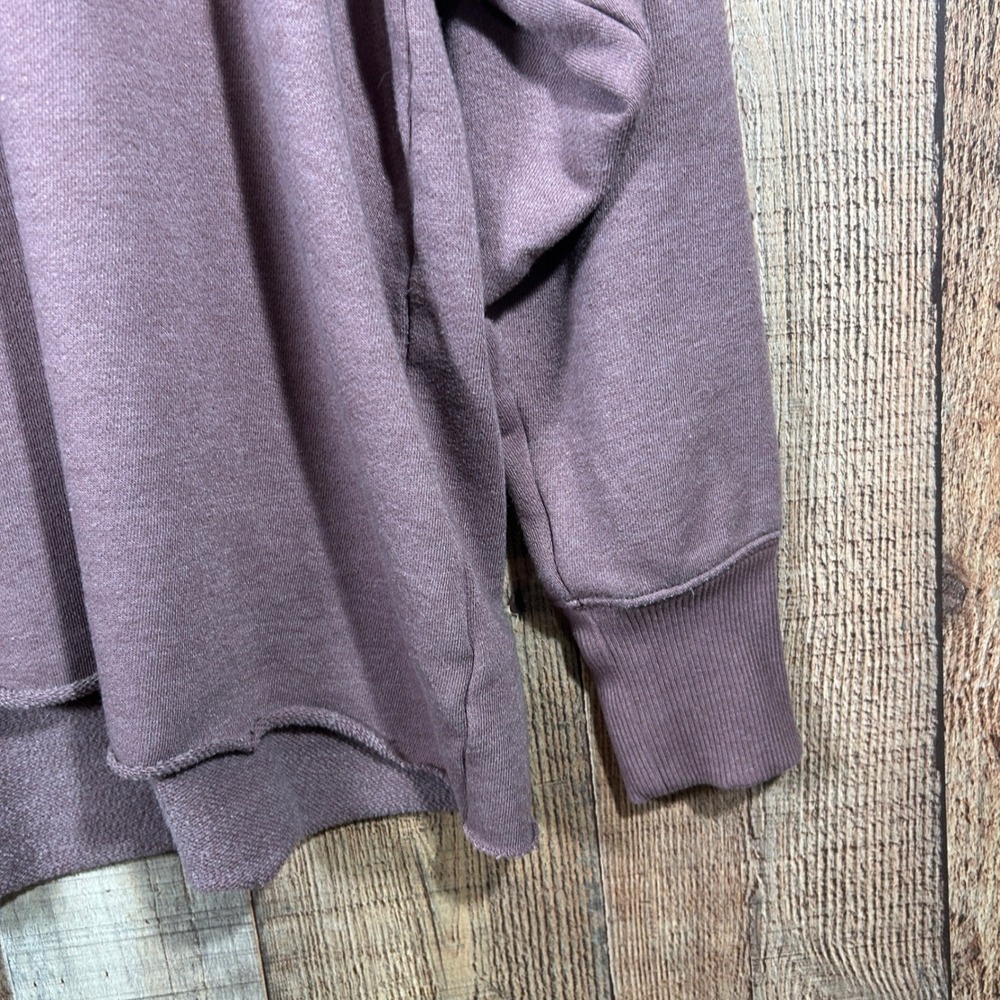 Aerie Soft Oversized Funnel Neck Sweatshirt Purple Mauve Lounge Cowl Pullover M - Picture 2 of 6